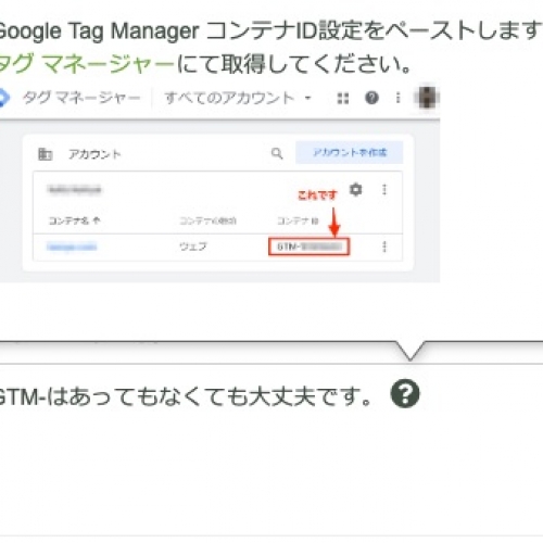 Google Tag Manager コンテナID設定プラグイン（自動出力）